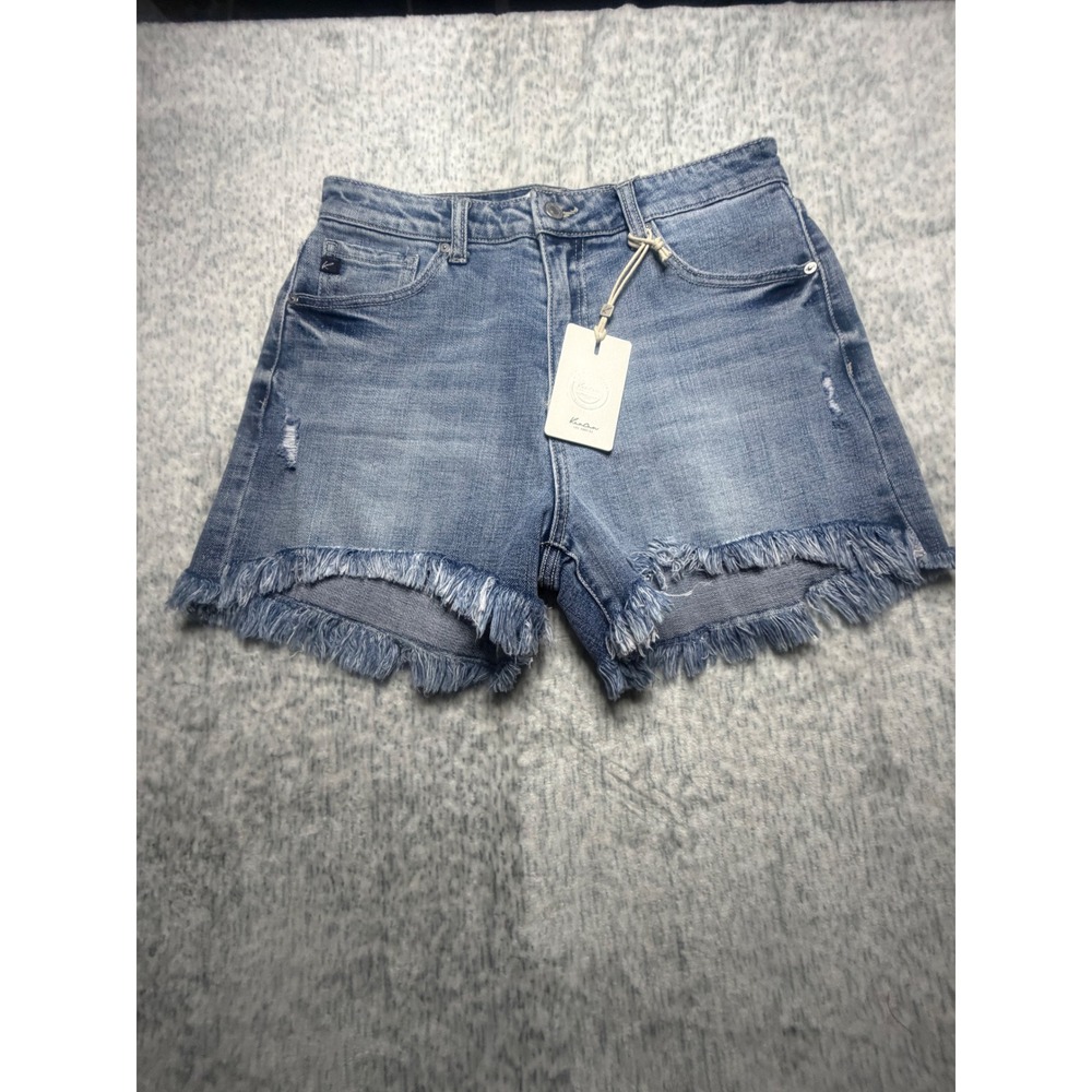 KanCan The Mom II Short Distressed Frayed Hem Denim Jeans Women Size 09/28 NWT